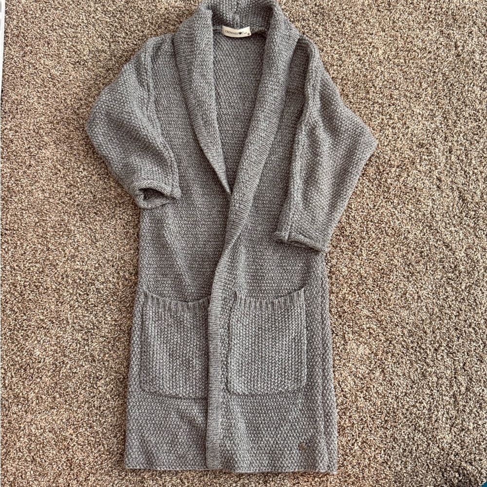 Crowned Free Gray Women's Cardigan Sweater